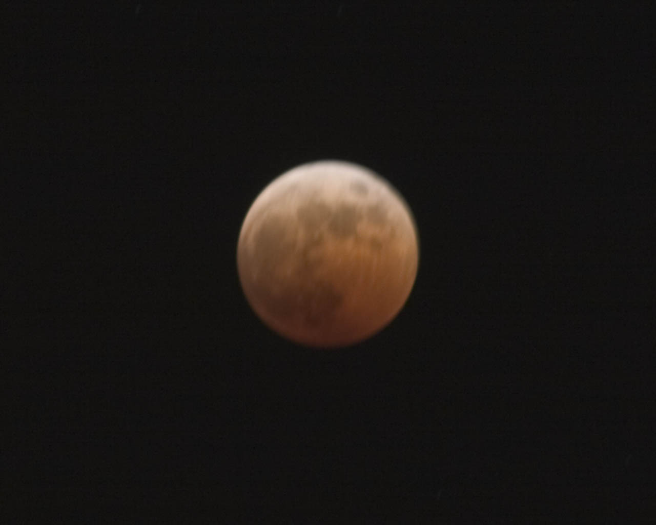 blurry lunar eclipse